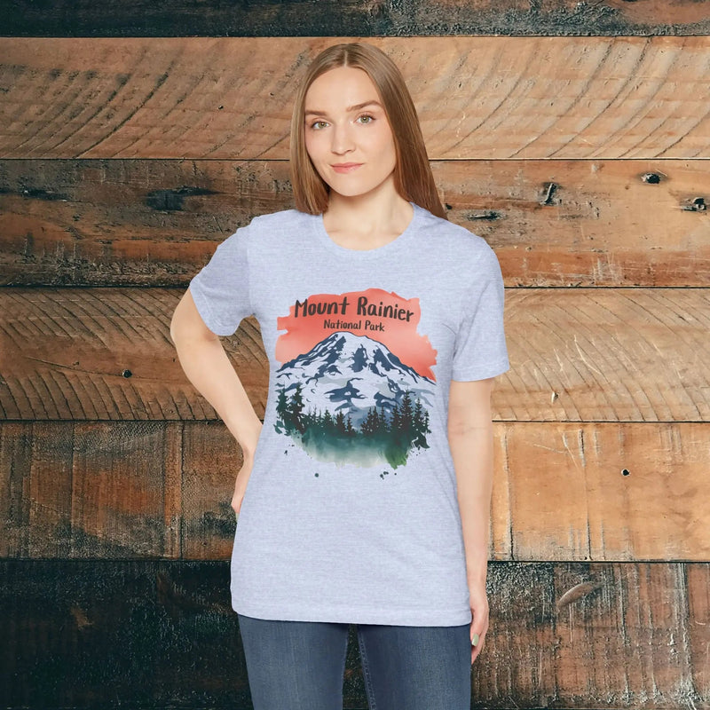 Mount Rainier National Park Water Color T-Shirt - Parks ApparelT-Shirt