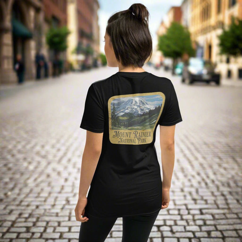 Mount Rainier Park Sign Unisex Tee Embroidered - Parks ApparelT-Shirt