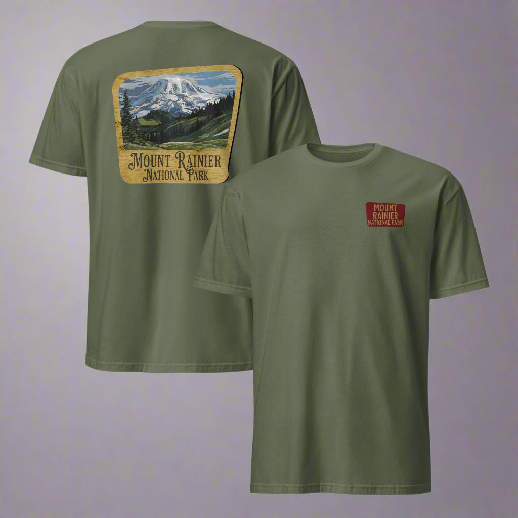 Mount Rainier Park Sign Unisex Tee Embroidered - Parks ApparelT-Shirt