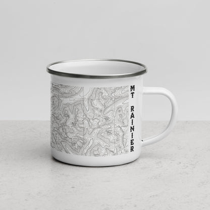 Mount Rainier Topographic Durable Camp Mug USGS Map - Parks Apparel