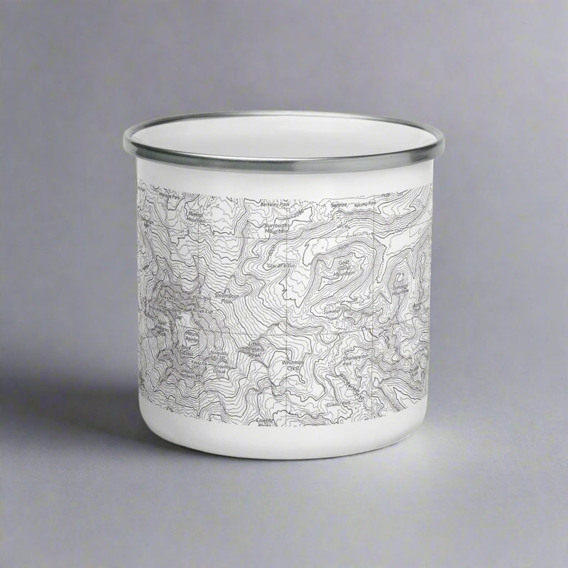 Mount Rainier Topographic Durable Camp Mug USGS Map - Parks Apparel