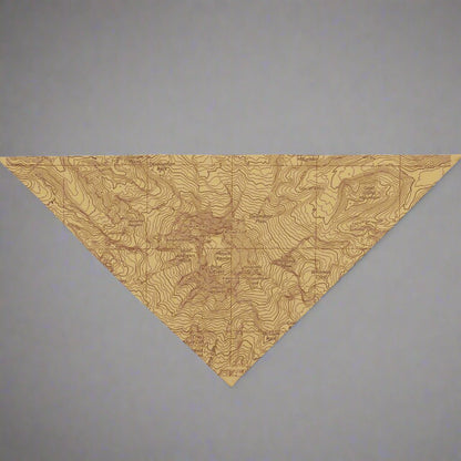 Mount Rainier Topographic Pet Bandana USGS National Park Topo Map - Parks ApparelPets