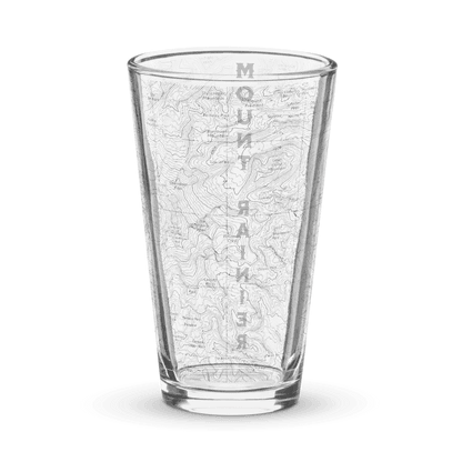 Mount Rainier Topographic Pint Glass - Parks Apparelpint glass