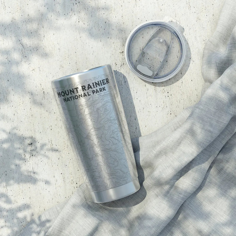 Mount Rainier Topographic Tumbler USGS Map - Parks ApparelMug