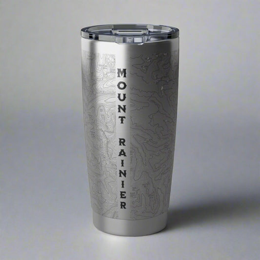 Mount Rainier Topographic Tumbler USGS Map - Parks ApparelMug