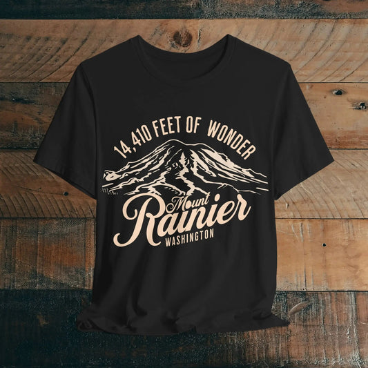 Mount Rainier Washington Unisex Soft Short Sleeve T-Shirt 14k Ft Of Wonder - Parks ApparelT-Shirt