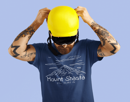 Mount Shasta line art graphic t-shirt detail or alternate product view