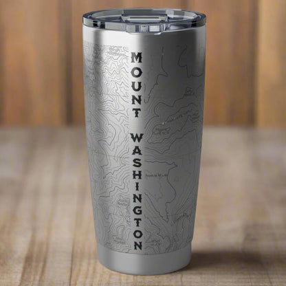 Mount Washington Presidential Region topographic 20 oz tumbler shown as primary product image
