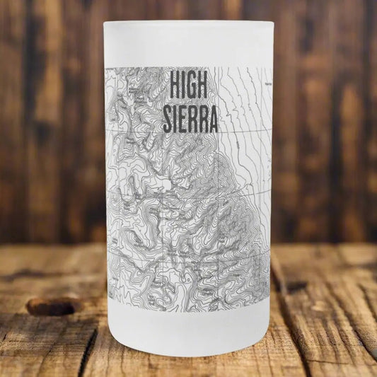 Mount Whitney High Sierra Topographic Frosted Pint Mug Beer Stein PCT JMT – Parks Apparel