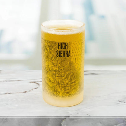 Mount Whitney High Sierra Topographic Frosted Pint Mug Beer Stein PCT JMT – Parks Apparel