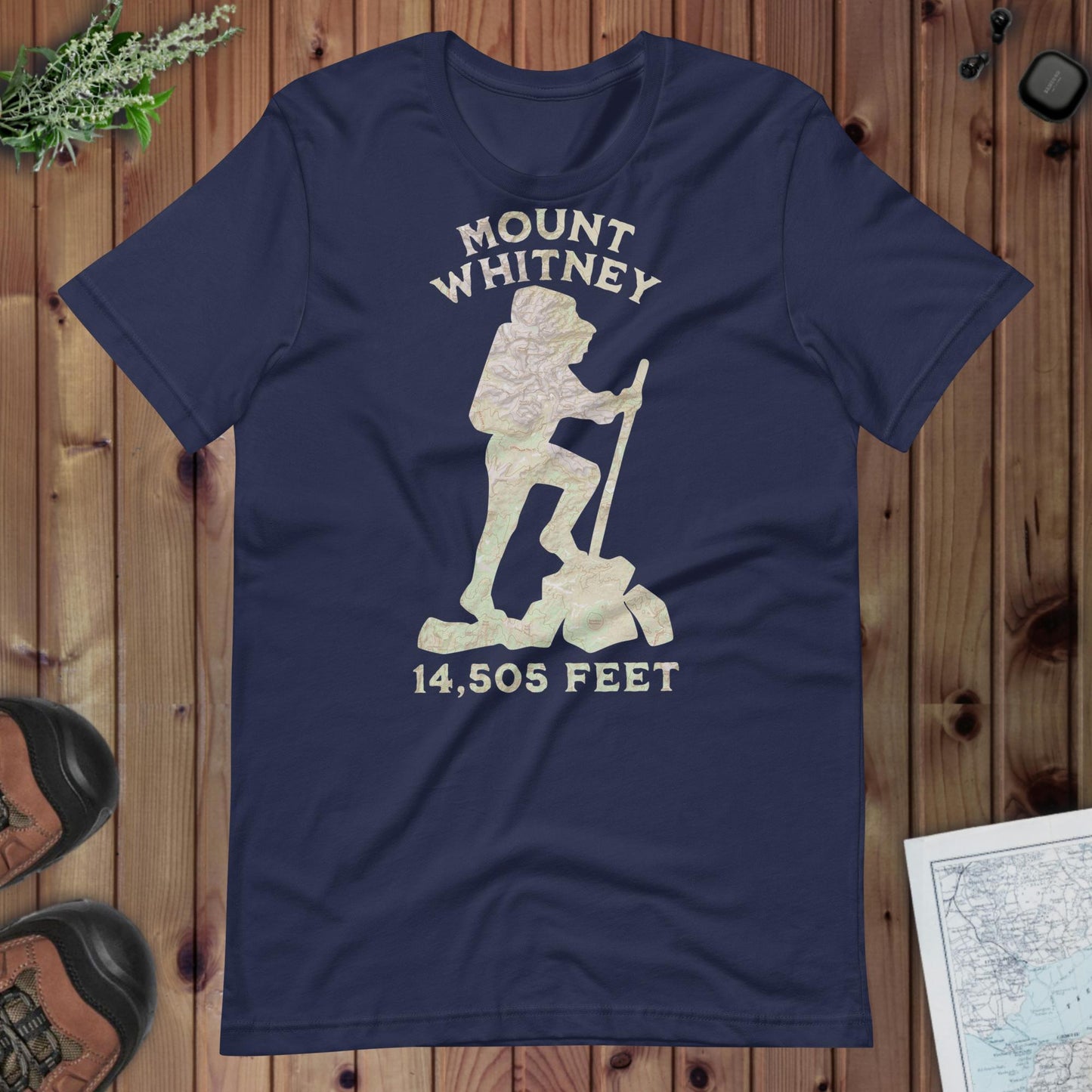 Mount Whitney Hiker topo t-shirt alternate apparel color or product angle