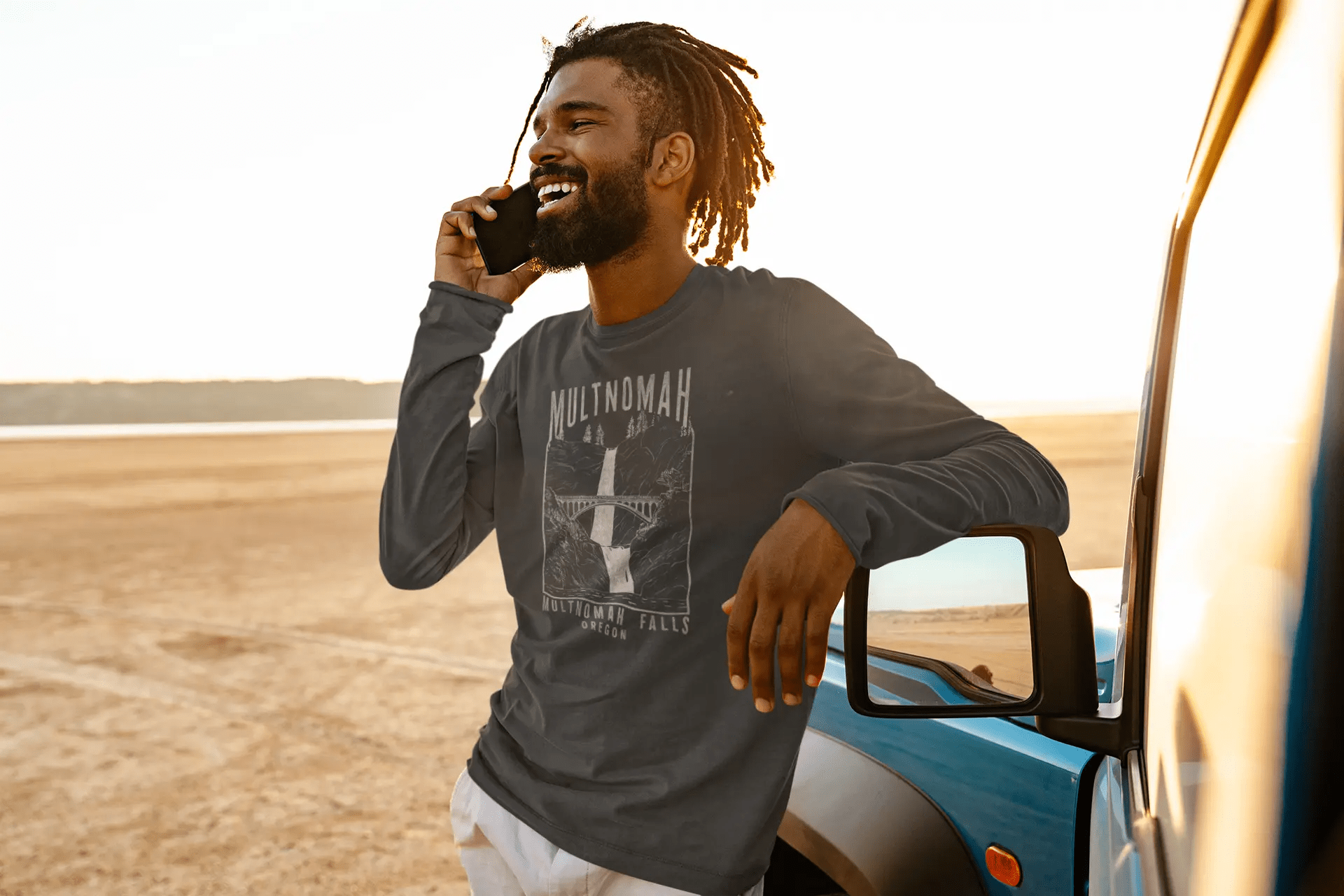 Multnomah Falls Long Sleeve T-shirt - Parks ApparelLong - sleeve