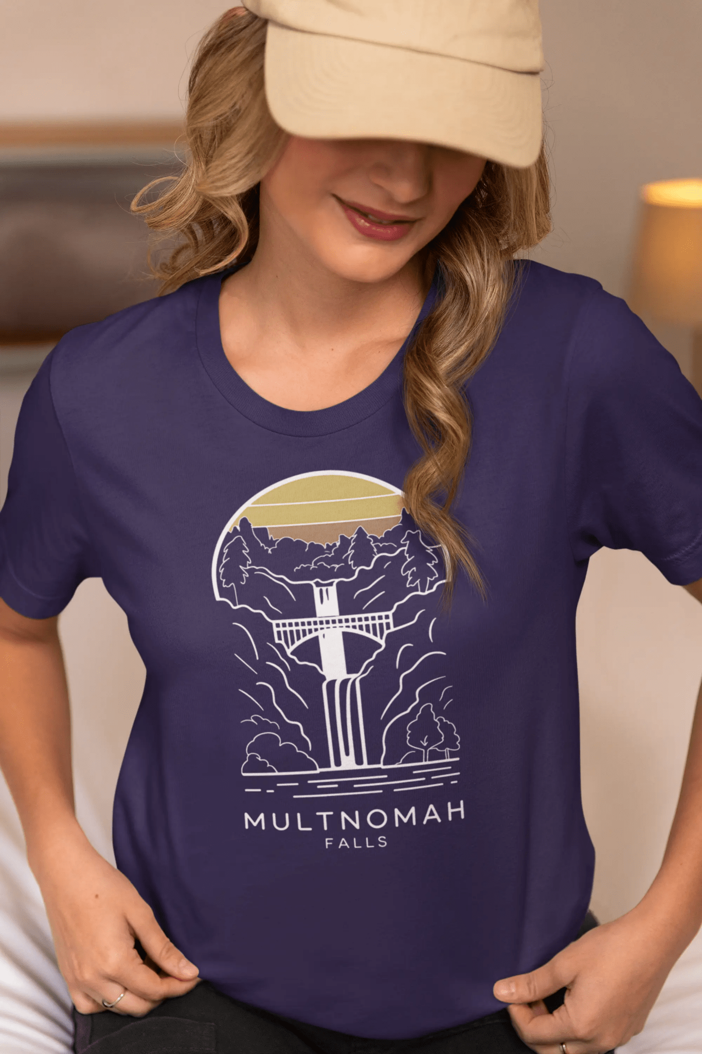 Multnomah Falls Oregon Unisex Fit Soft T-shirt River Gorge - Parks ApparelT-Shirt