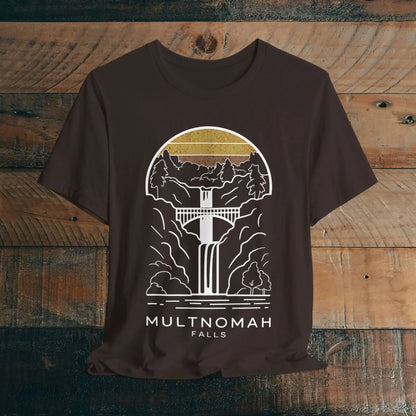 Multnomah Falls Oregon Unisex Fit Soft T-shirt River Gorge - Parks ApparelT-Shirt