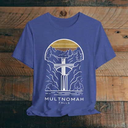 Multnomah Falls Oregon Unisex Fit Soft T-shirt River Gorge - Parks ApparelT-Shirt