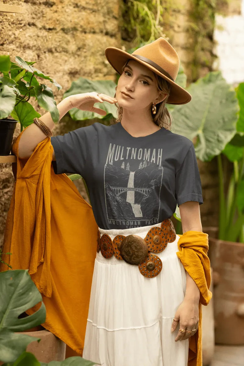 Multnomah Falls Oregon Unisex Fit T-shirt - Parks ApparelT-Shirt