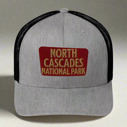 North Cascades National Park embroidered trucker hat detail or alternate product view