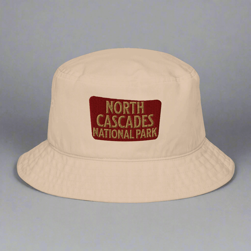 North Cascades National Park Organic Embroidered Bucket Hat - Parks Apparel