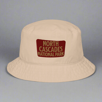 North Cascades National Park Organic Embroidered Bucket Hat - Parks Apparel