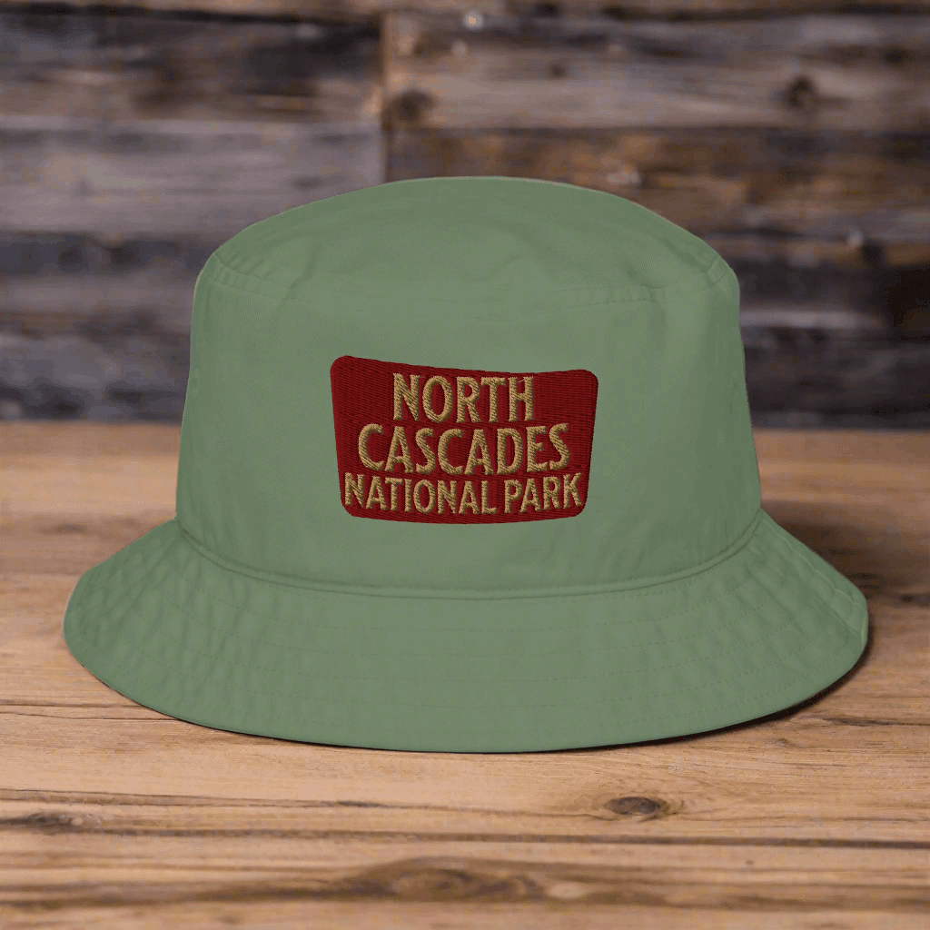 North Cascades National Park Organic Embroidered Bucket Hat - Parks Apparel