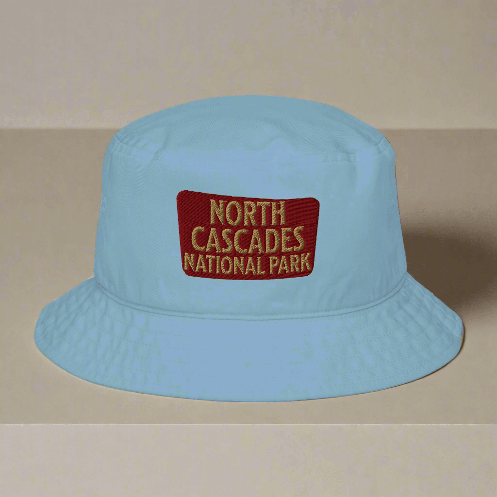 North Cascades National Park Organic Embroidered Bucket Hat - Parks Apparel