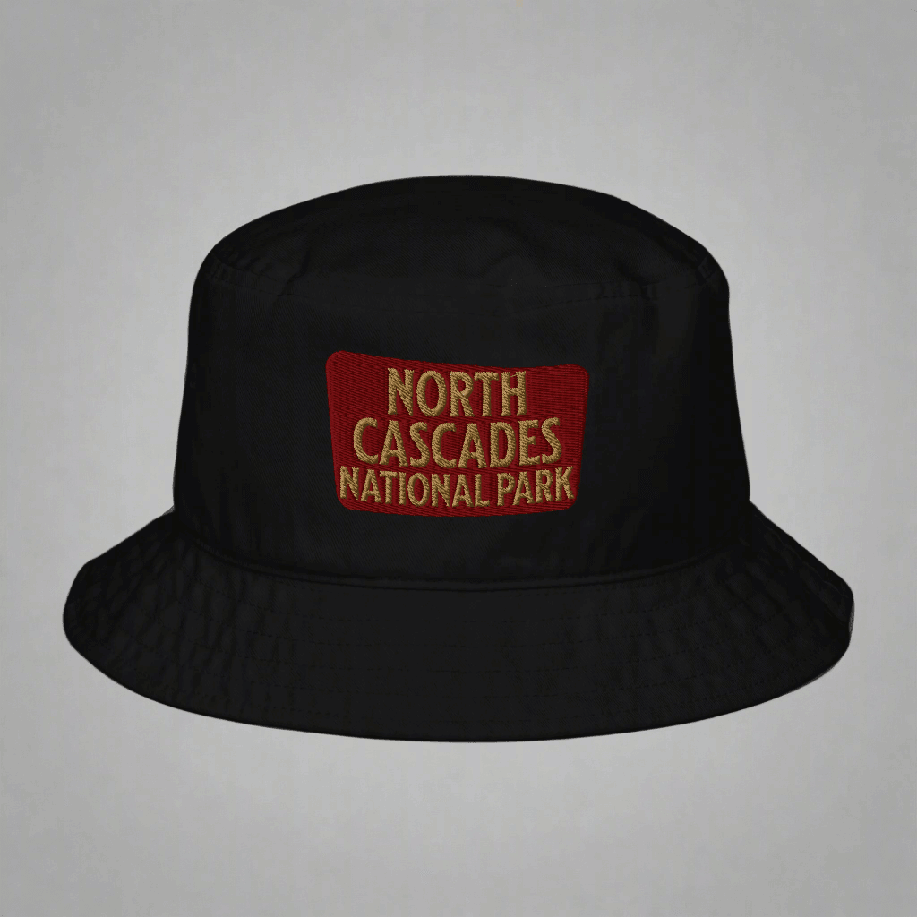 North Cascades National Park Organic Embroidered Bucket Hat - Parks Apparel