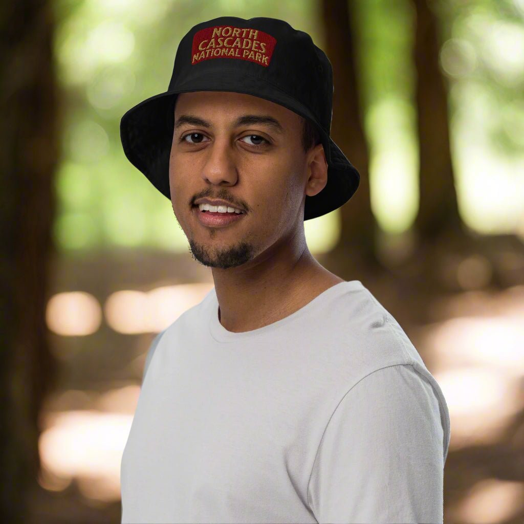 North Cascades National Park Organic Embroidered Bucket Hat - Parks Apparel