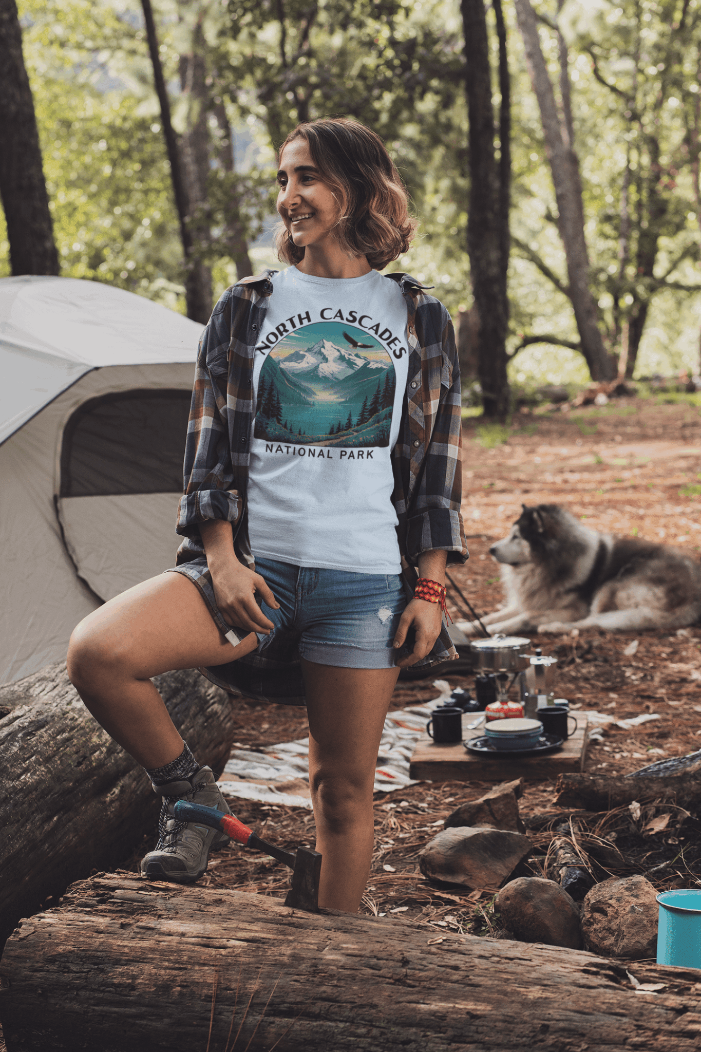 North Cascades National Park graphic t-shirt detail or alternate product view