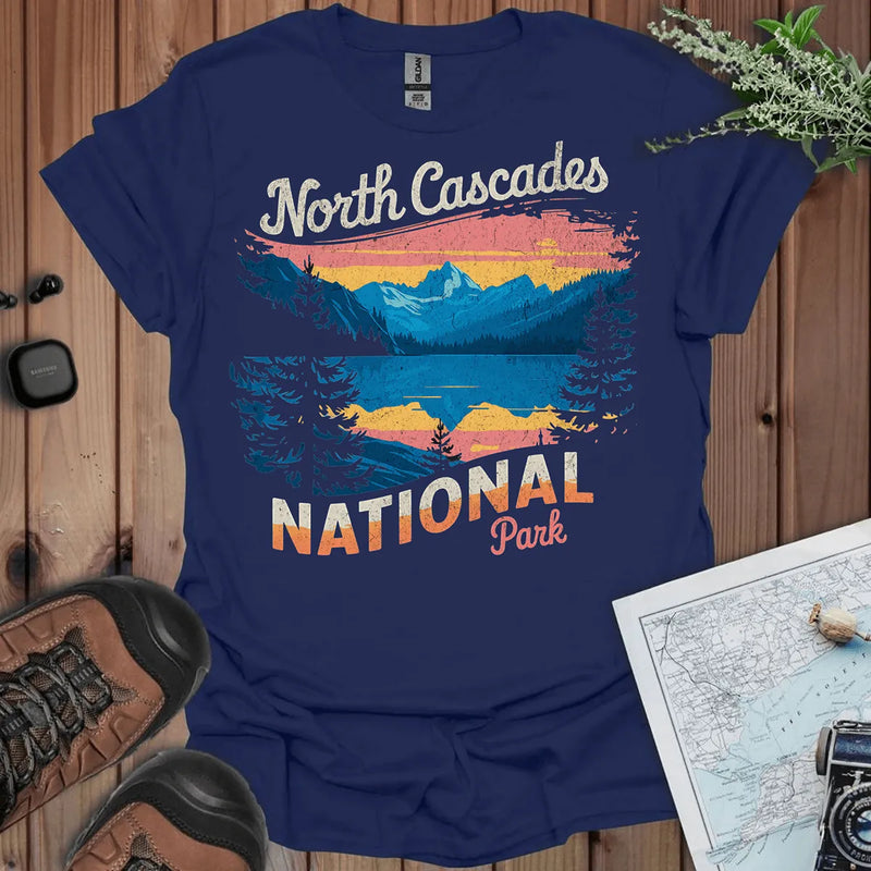 North Cascades National Park vintage graphic t-shirt primary product view