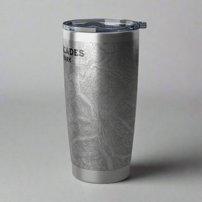 North Cascades National Park Topographic Insulated Tumbler 20oz - Parks ApparelMug