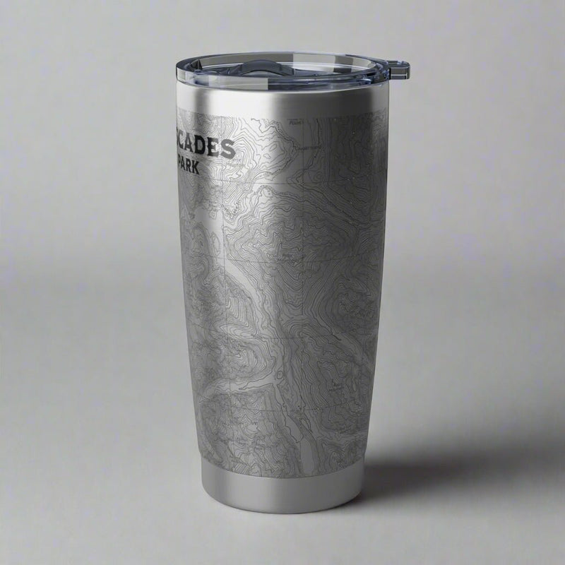 North Cascades National Park Topographic Insulated Tumbler 20oz - Parks ApparelMug