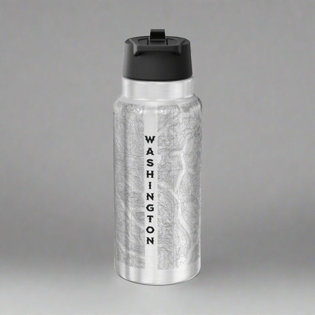 North Cascades National Park topographic insulated water bottle tumbler alternate product view