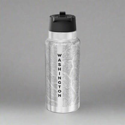 North Cascades National Park topographic insulated water bottle tumbler alternate product view