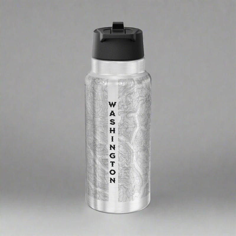 North Cascades National Park topographic insulated water bottle tumbler alternate product view