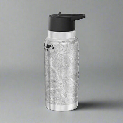North Cascades National Park topographic insulated water bottle tumbler alternate product view