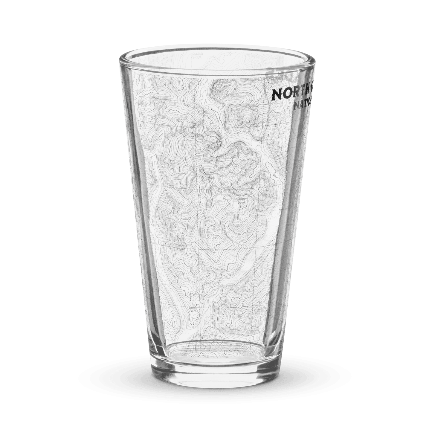 North Cascades National Park topographic pint glass alternate product view