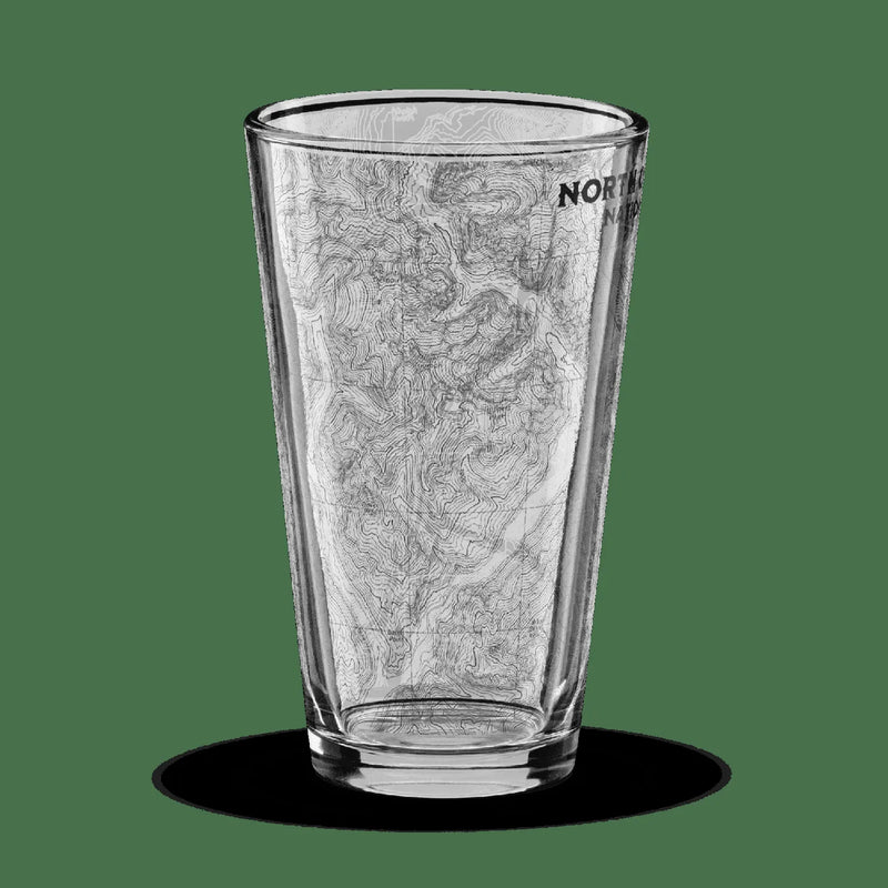 North Cascades National Park topographic pint glass alternate product view