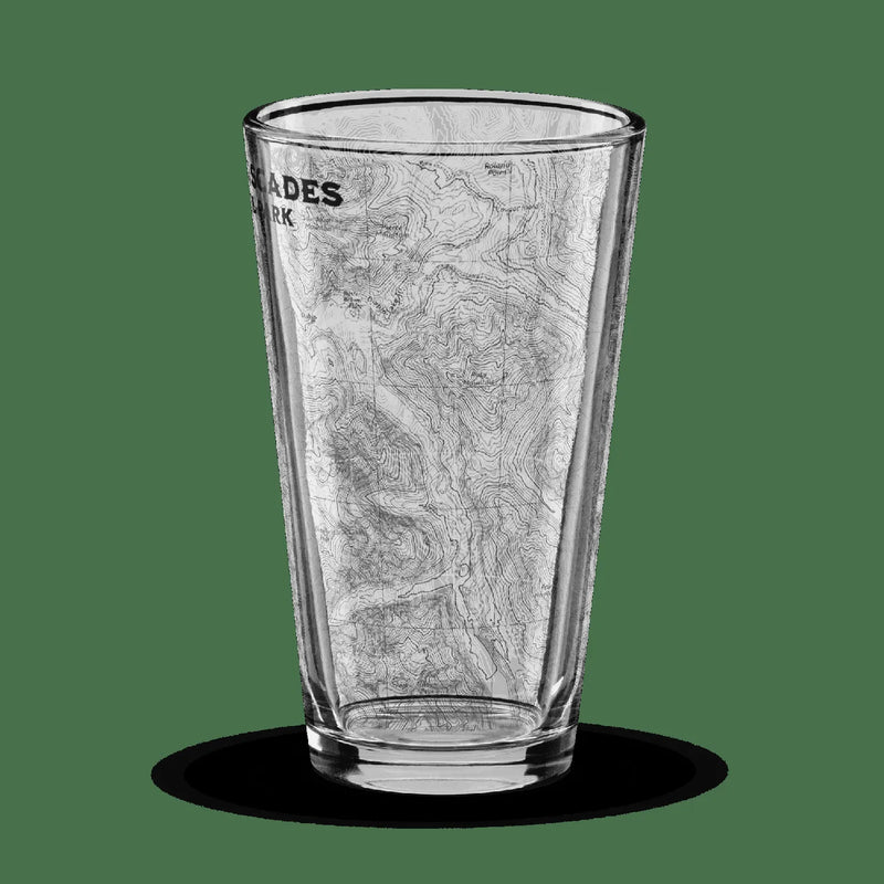 North Cascades National Park topographic pint glass alternate product view