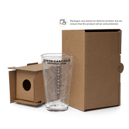 North Cascades National Park topographic pint glass alternate product view