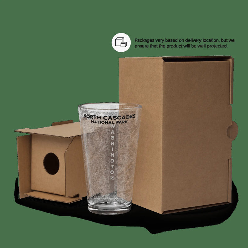 North Cascades National Park topographic pint glass alternate product view