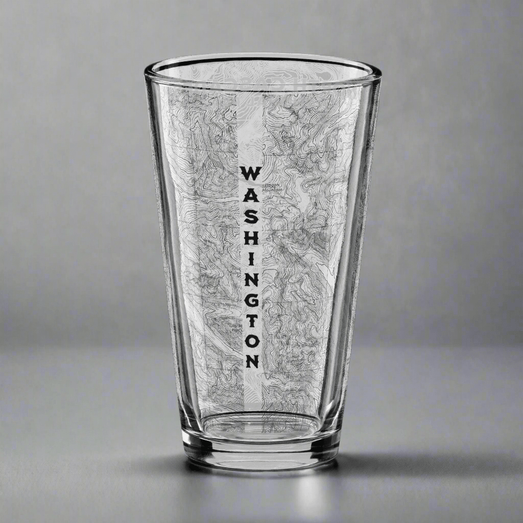 North Cascades National Park topographic pint glass alternate product view