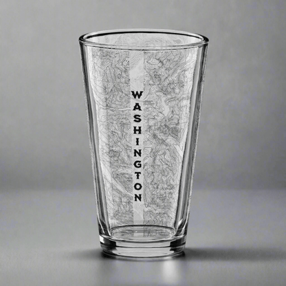 North Cascades National Park topographic pint glass alternate product view