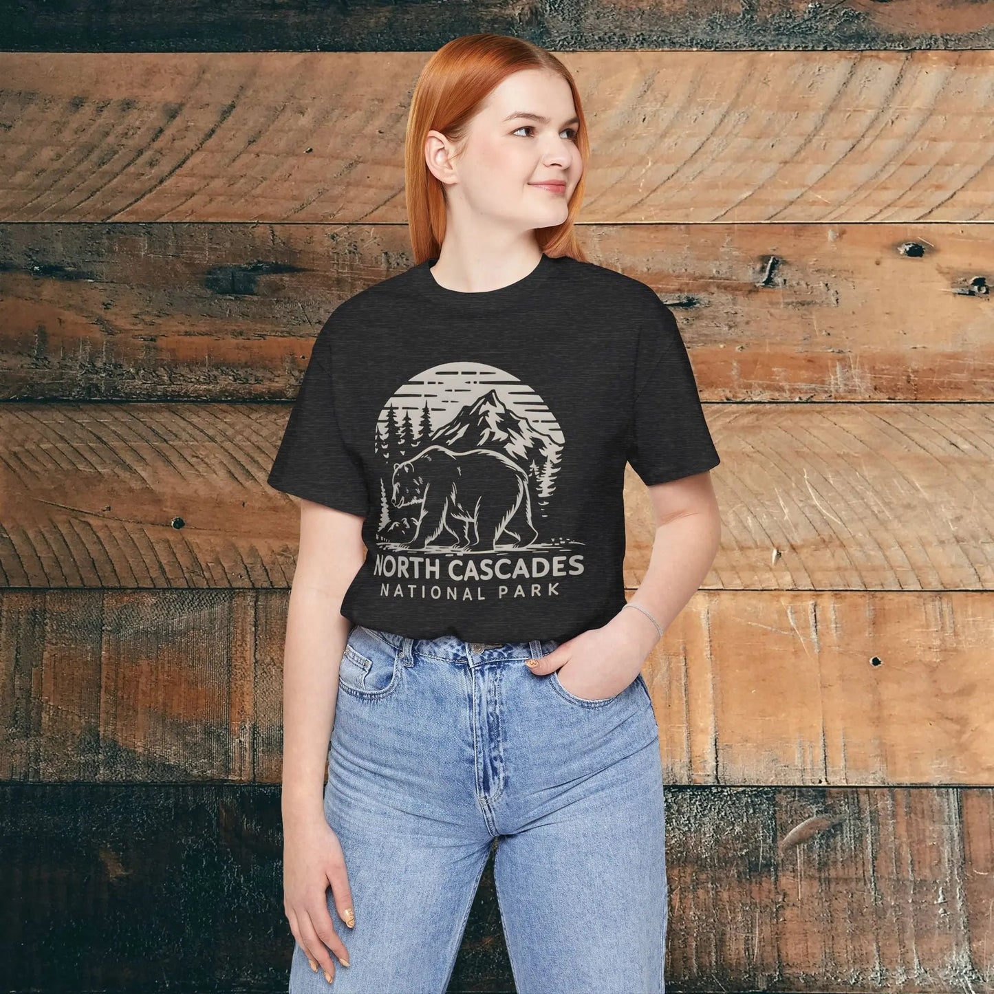 North Cascades National Park nature graphic t-shirt detail or alternate product view