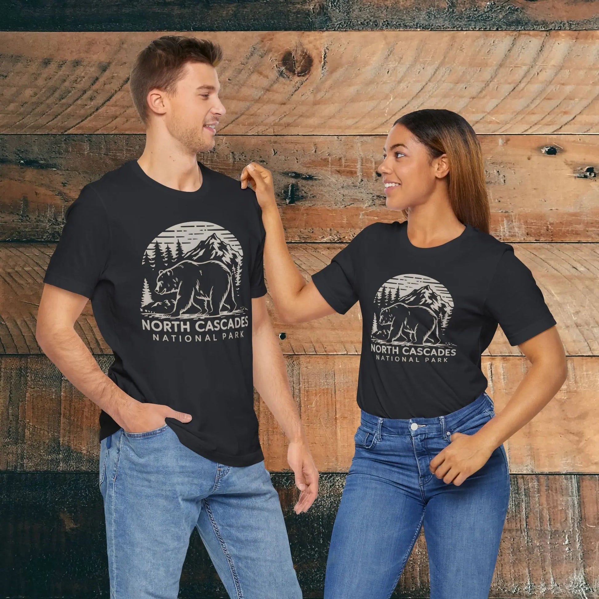 North Cascades National Park nature graphic t-shirt detail or alternate product view