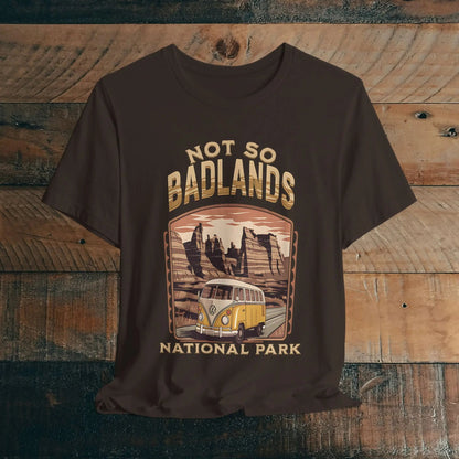 Not So Bad Badlands National Park VW bus graphic t-shirt primary product view