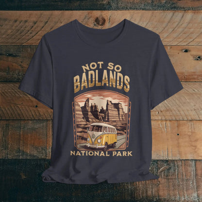 Not So Bad Badlands National Park VW bus graphic t-shirt detail or alternate product view