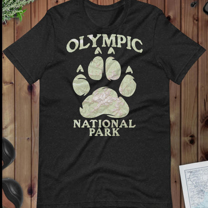 Olympic Bear Paw national park topo t-shirt primary product view
