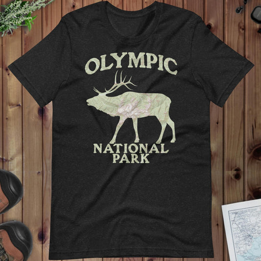 Olympic Elk Topo T-shirt - Parks Apparel