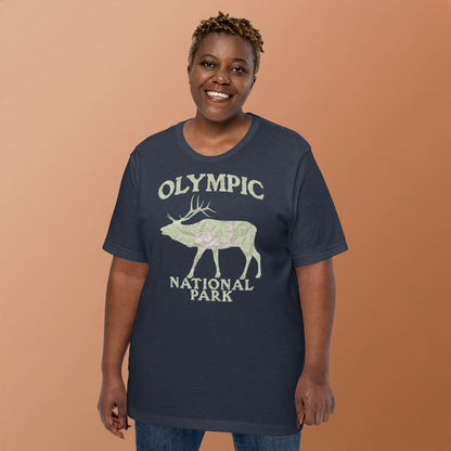 Olympic Elk Topo T-shirt - Parks Apparel