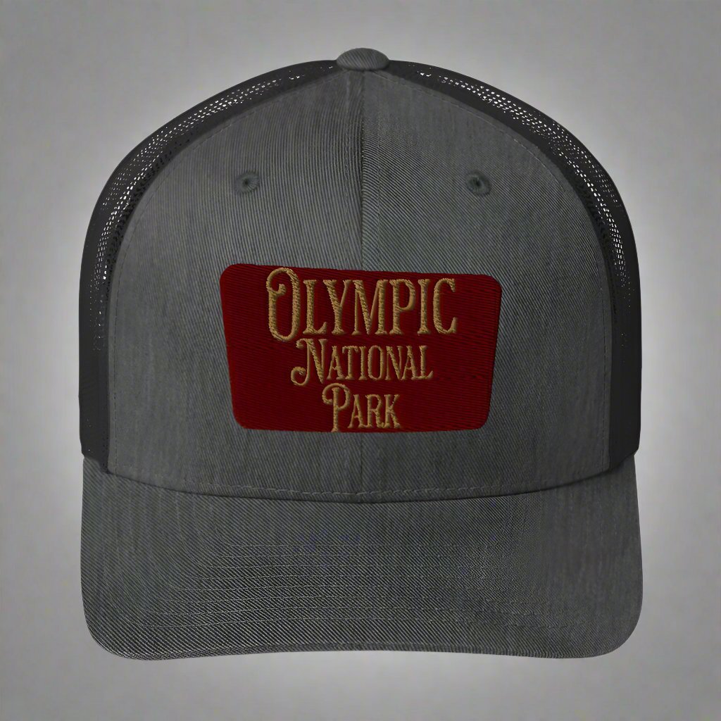 Olympic embroidered National Park trucker hat detail or alternate product view